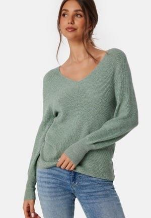 ONLY Atia L/S V-Neck Pullover Chinois Green Melang XL