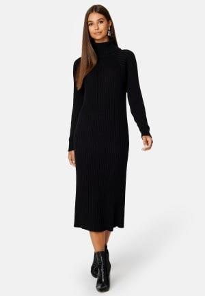 Y.A.S Mavi Knit Midi Rollneck Dress Black M