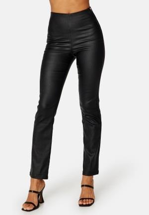 BUBBLEROOM Alicia coated straight leg trousers Black 52