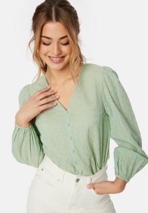 BUBBLEROOM Giorgia blouse Dusty green 34