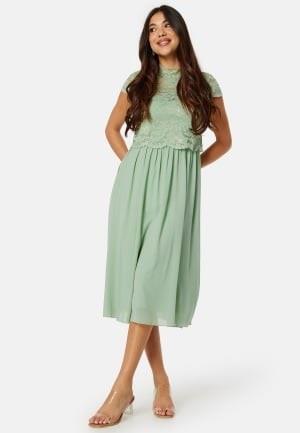 Bubbleroom Occasion Jolie Short Sleeve Midi Dress Dusty green 44