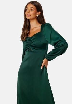 Bubbleroom Occasion Ginita Lace Insert Dress Dark green 48