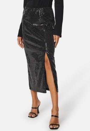 YAS Darkness HW Midi Skirt Black L