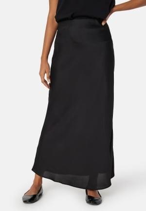 VILA Viellette high waist long skirt Black 42