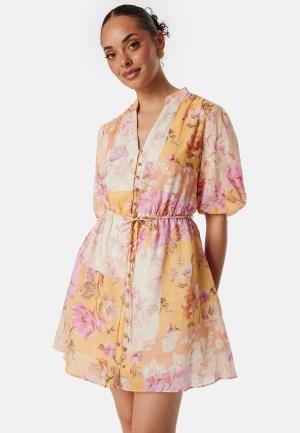 FOREVER NEW Loanna Mini Skater Dress Pink/Floral 42