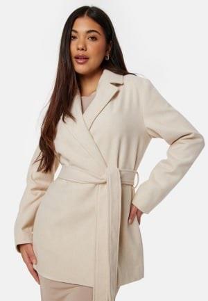 BUBBLEROOM Vendy Wool Blend Coat Light beige 36