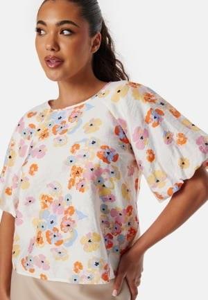 Pieces Pckarlson SS top White/Floral M