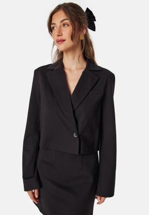 BUBBLEROOM Soft Crop Blazer Black M