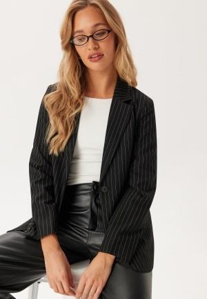 BUBBLEROOM Regular Fit Blazer Black/White 38