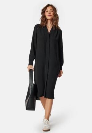 BUBBLEROOM Hidden Button Shirt Dress Black 2XL