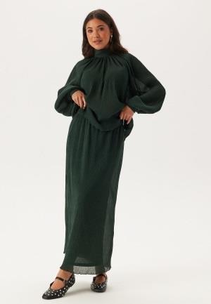 BUBBLEROOM Structured Maxi Skirt Dark green XS