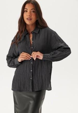 BUBBLEROOM Button Structure Shirt Dark grey L