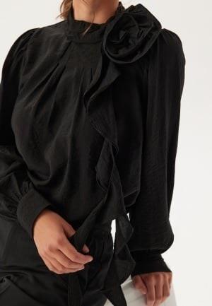 VERO MODA Vmbailey Ls Frill Top Wvn Black L