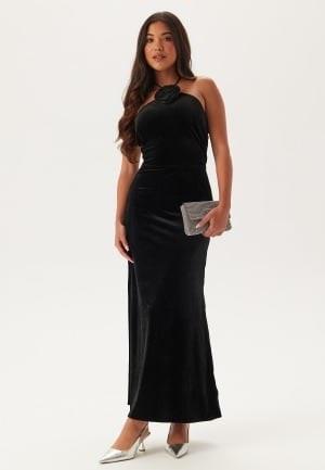 YAS Yasrosetta Strap Long Dress Black L