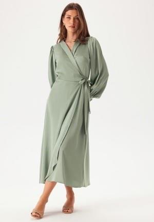 VILA Vienna Ravenna L/S Ankle Wrap Dress Green Milieu 42