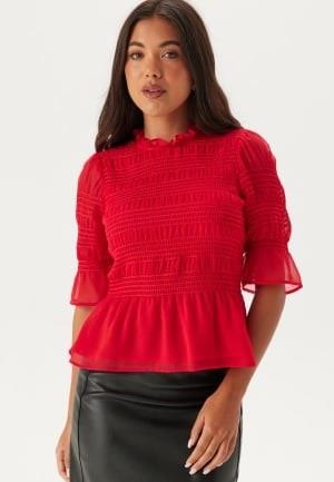 BUBBLEROOM Shannon Smock Blouse Red L