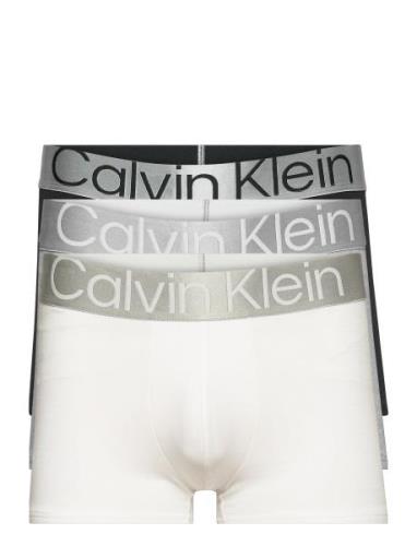 Trunk 3Pk Boxershorts White Calvin Klein