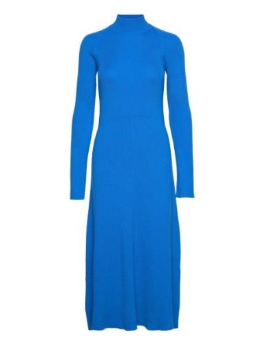 Rib Knit Dress Maxikjole Festkjole Blue IVY OAK
