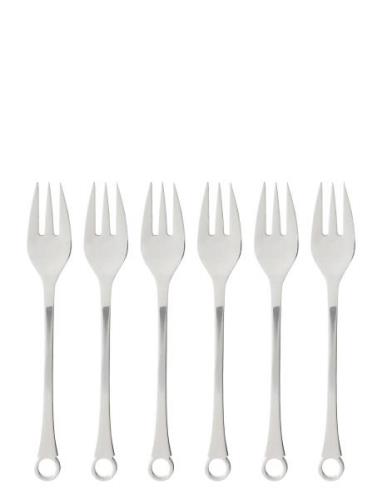 Kagegaffel Pantry 16 Cm 6 Stk. Mat Stål Home Tableware Cutlery Forks S...