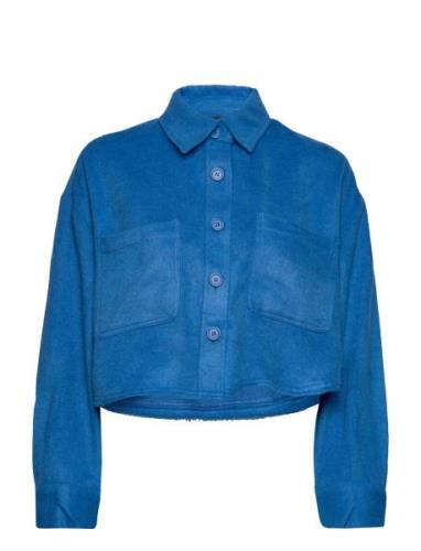 Ginnie Short Shacket Uldjakke Jakke Blue Gina Tricot