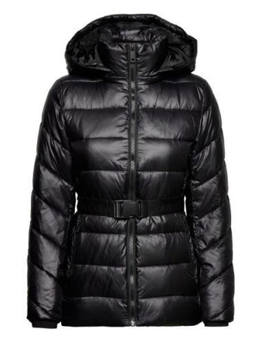 Essential Belted Jacket Foret Jakke Black Calvin Klein