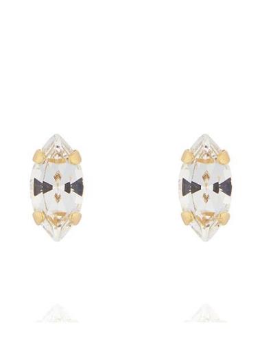 Petite Navette Earrings Gold Accessories Jewellery Earrings Studs Gold...