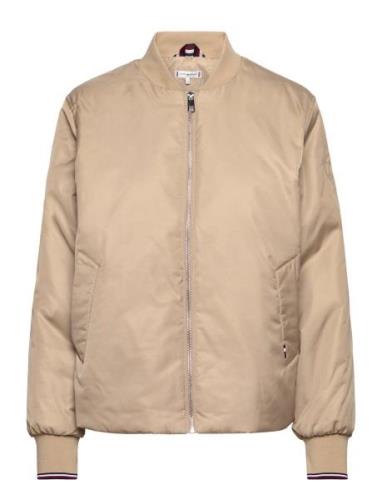 Clean Padded Gs Bomber Bomberjakke Beige Tommy Hilfiger