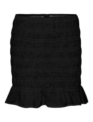 Vmsigne H/W Short Smock Skirt Exp Kort Nederdel Black Vero Moda