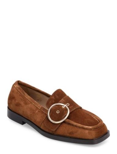 Shoes - Flat Loafers Flade Sko Brown ANGULUS