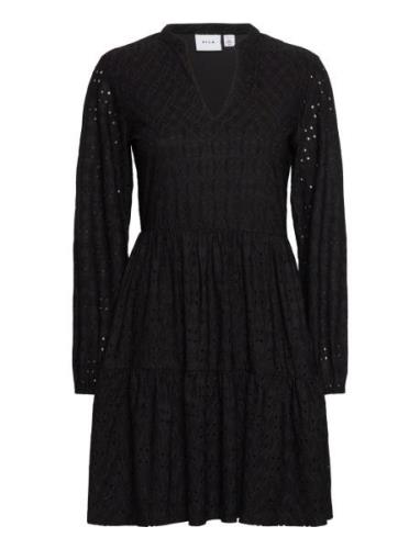 Vikawa L/S Dress - Noos Kort Kjole Black Vila