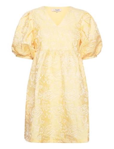 Lotusina Dress Kort Kjole Yellow A-View