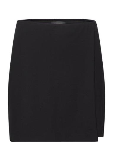 Mini Wrap Skirt Kort Nederdel Black Residus