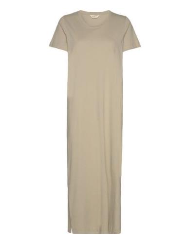 Rebekka Dress Gots Maxikjole Festkjole Beige Basic Apparel