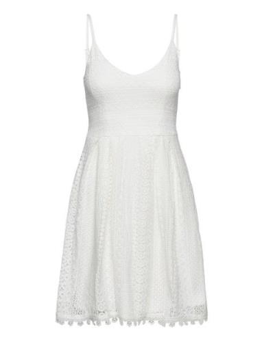 Onlhelena Lace S/L Short Dress Wvn Kort Kjole White ONLY