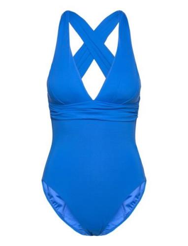 S.collective Cross Back Piece Badedragt Badetøj Blue Seafolly