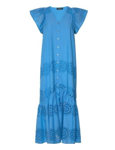 Weigela Haniela Dress Maxikjole Festkjole Blue Bruuns Bazaar