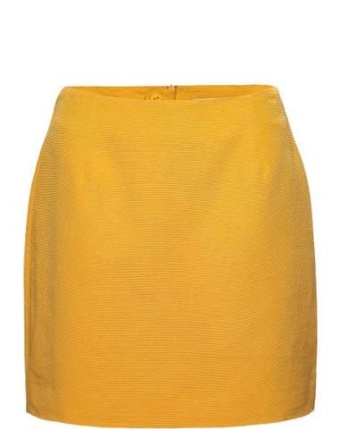 Danigz Mw Mini Skirt Kort Nederdel Yellow Gestuz