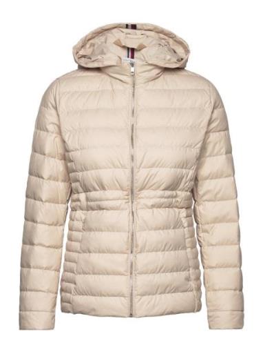 Feminine Lw Down Jacket Foret Jakke Cream Tommy Hilfiger