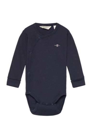 Shield Ls Body Bodies Long-sleeved Navy GANT