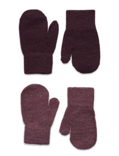 Magic Glitter Mittens 2-Pack Accessories Gloves & Mittens Mittens Purp...