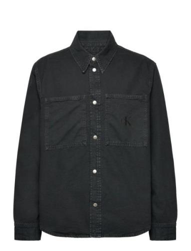 Canvas Relaxed Linear Shirt Jakke Denimjakke Black Calvin Klein Jeans