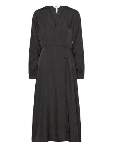 Objjohnson L/S Dress 128 Maxikjole Festkjole Black Object