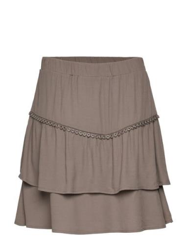 D6Chia Eyelet Mini Skirt Kort Nederdel Grey Dante6