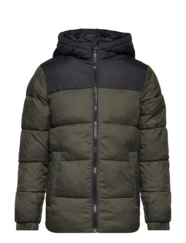 Jjetoby Puffer Hood Sn Jnr Foret Jakke Khaki Green Jack & J S