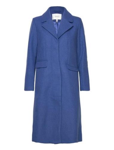 Yaslima Ls Wool Mix Coat S. Noos Outerwear Coats Winter Coats Blue YAS