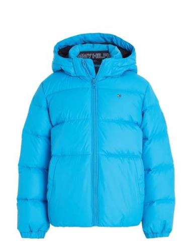 Essential Down Jacket Foret Jakke Blue Tommy Hilfiger