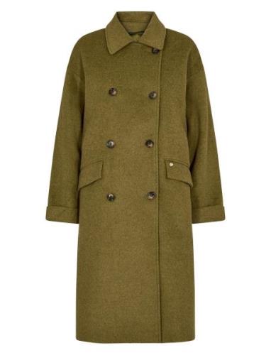 Mmvenice Wool Coat Outerwear Coats Winter Coats Green MOS MOSH