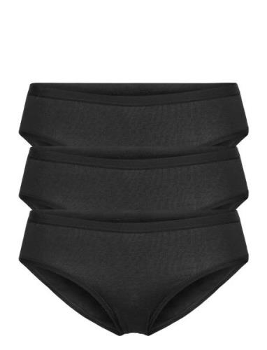 Brief 3 Pack Carin Bikini Reg Trusser, Tanga Briefs Black Lindex