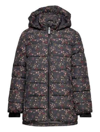 Jacket - Quilt - Long - Aop Foret Jakke Black Color Kids