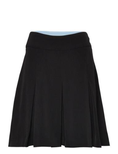 Pleated Mini Skirt Kort Nederdel Black Coster Copenhagen